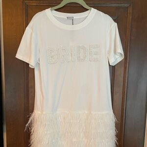 NWT: BRIDE Feather Dress perfect for bachelorette party!